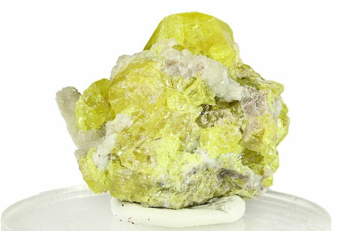 Lemon-Yellow Sulfur Crystal Cluster - Italy #293272